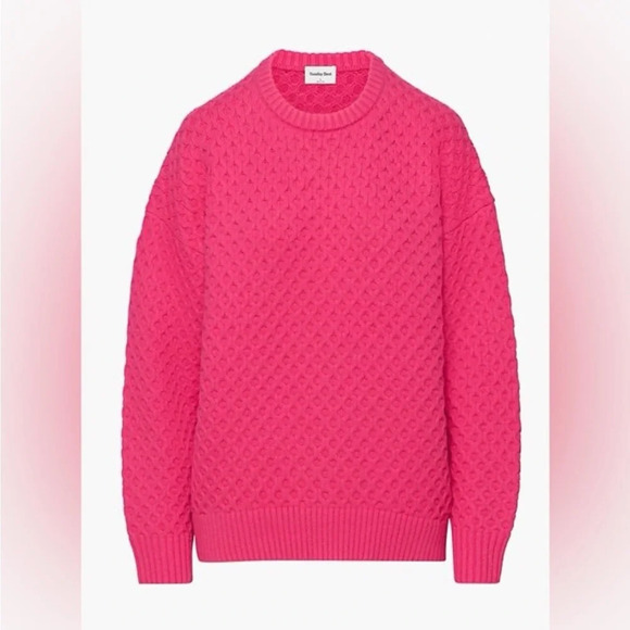 Sweet Cozy Aritzia Sunday Best Peggy Sweater Ultra Pink - S - Picture 4 of 6